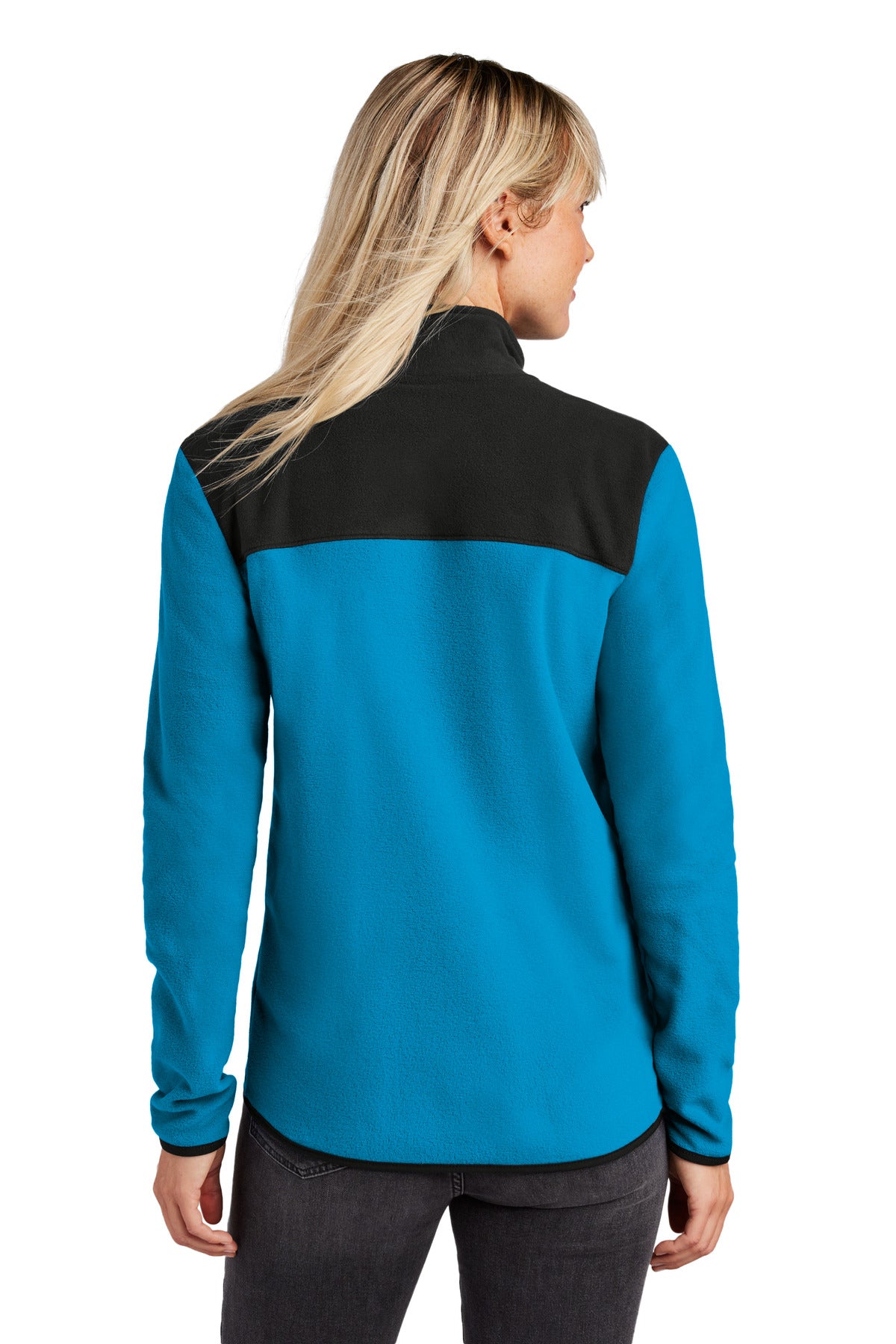 The North Face Women's Glacier Full-Zip Fleece Jacket - Hero Blue/ TNF Black