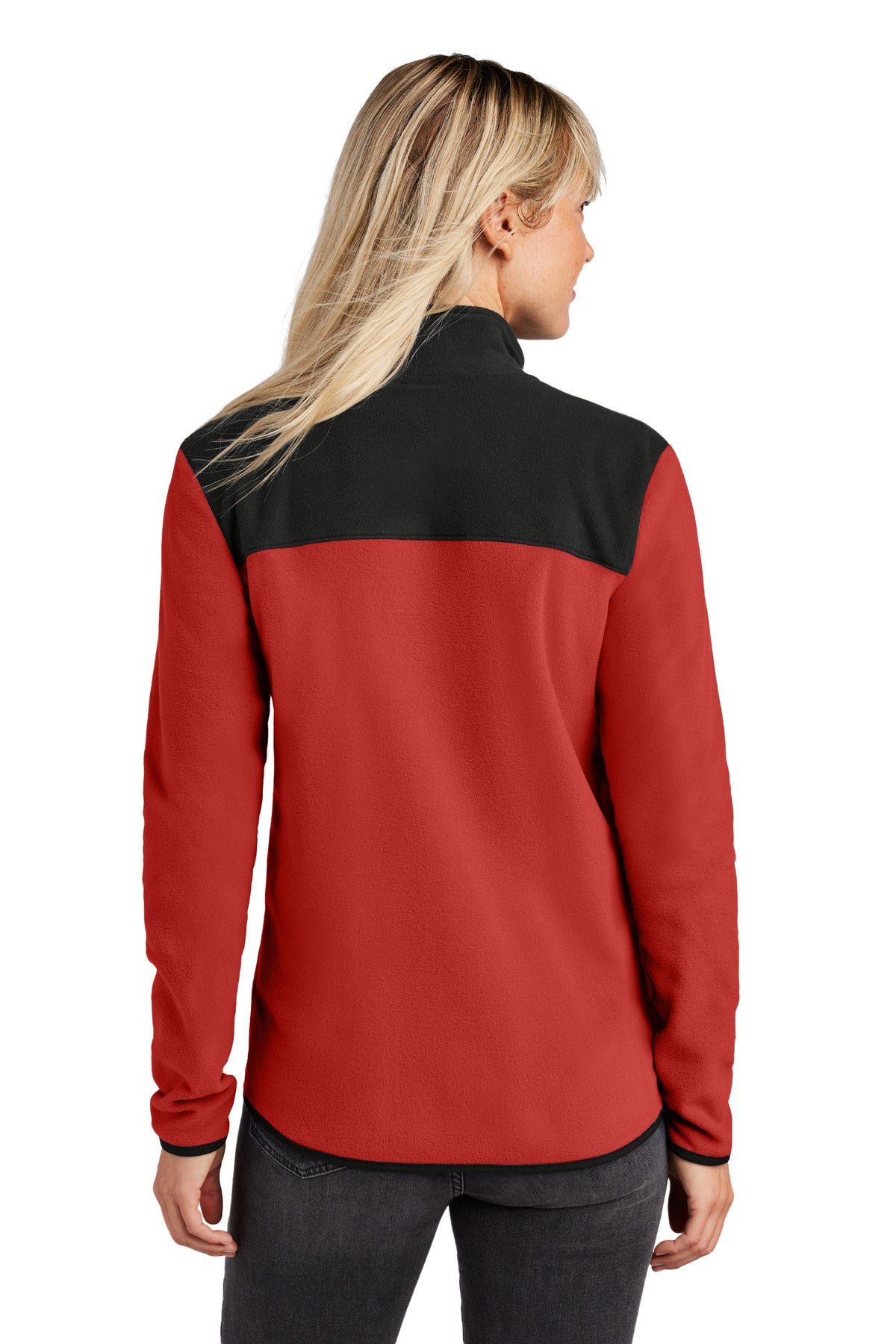 The North Face Women's Glacier Full-Zip Fleece Jacket - Rage Red / TNF Black