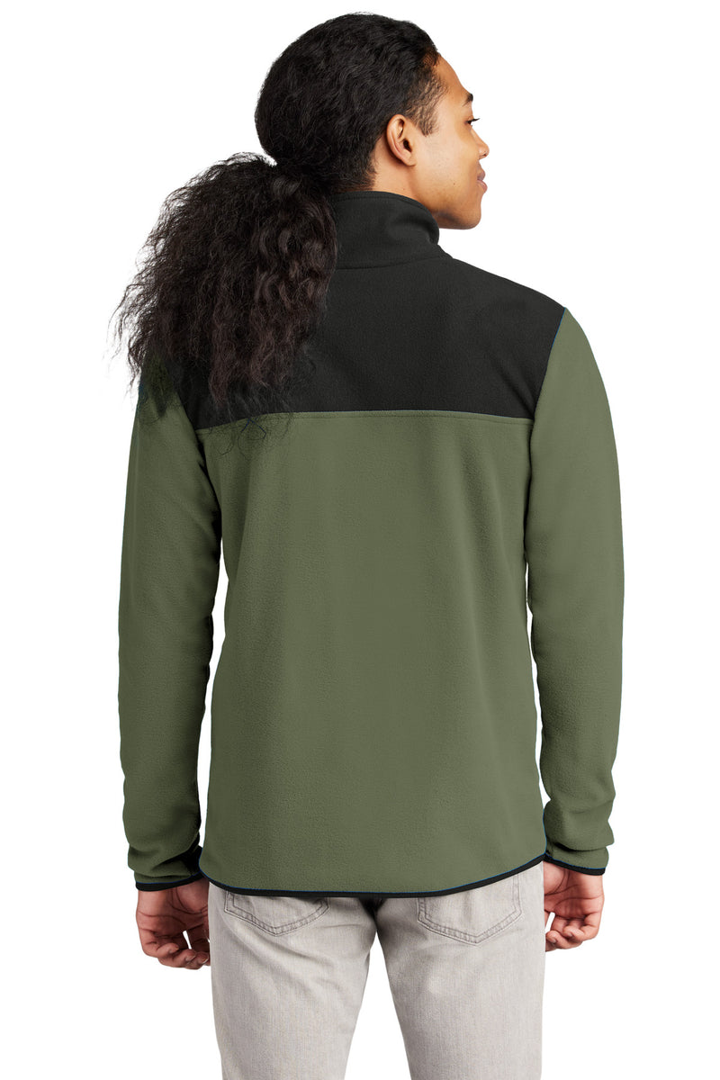 The North Face Glacier 1/4-Zip Fleece - New Taupe Green/ TNF Black