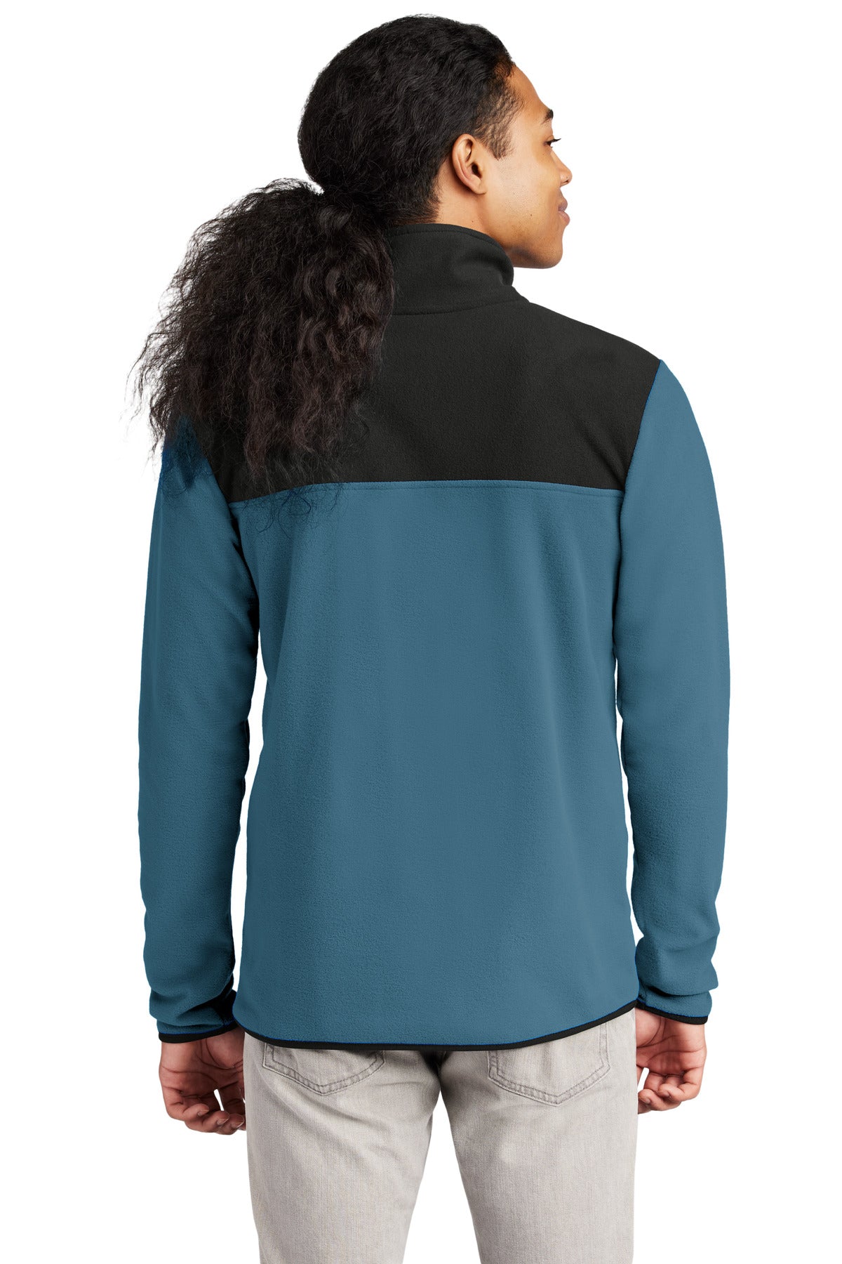 The North Face Glacier 1/4-Zip Fleece - Shady Blue/ TNF Black
