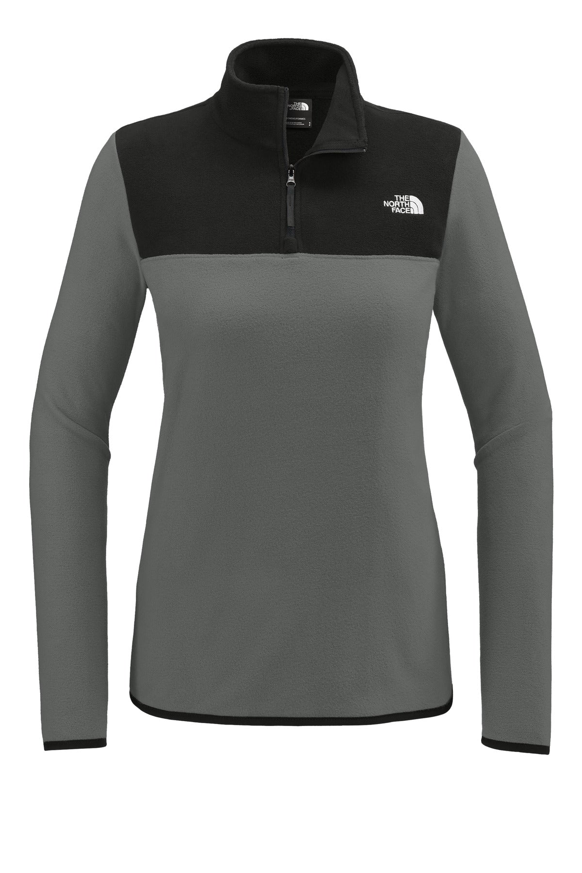 The North Face Women's Glacier 1/4-Zip Fleece - Asphalt Grey/ TNF Black