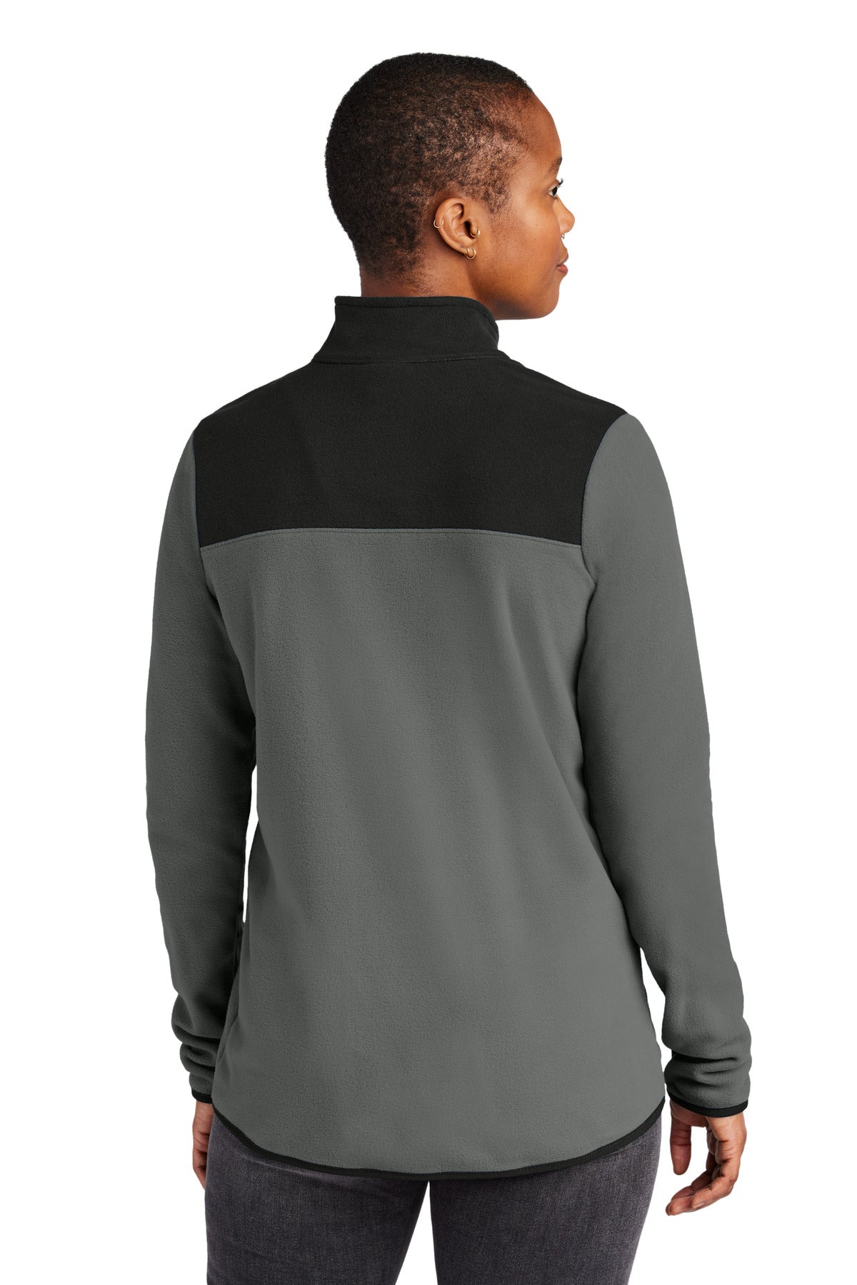The North Face Women's Glacier 1/4-Zip Fleece - Asphalt Grey/ TNF Black