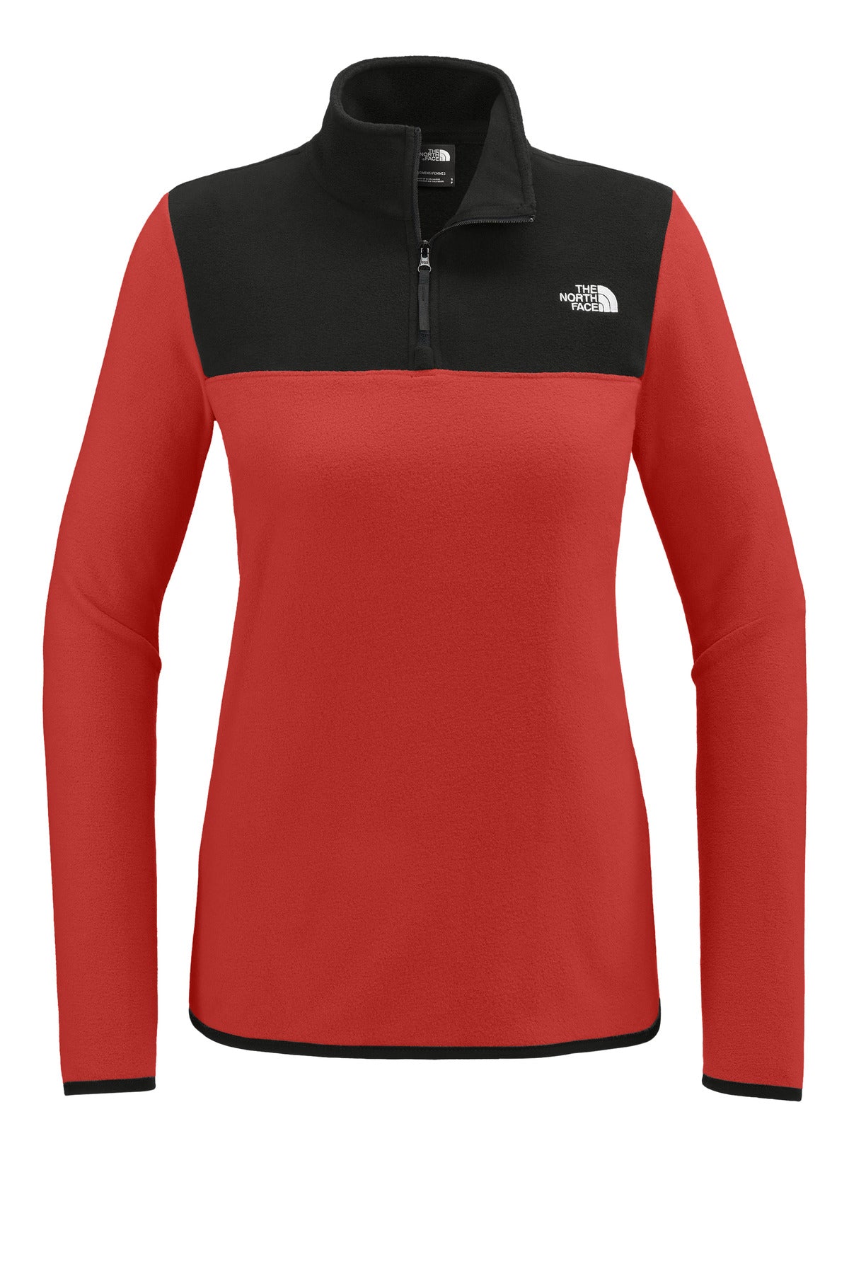 The North Face Women's Glacier 1/4-Zip Fleece - Rage Red / TNF Black