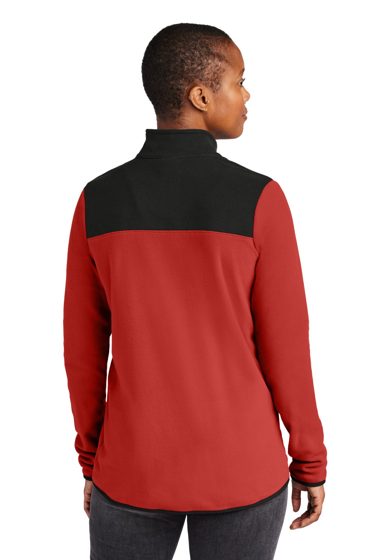 The North Face Women's Glacier 1/4-Zip Fleece - Rage Red / TNF Black
