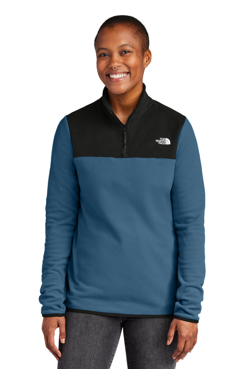 The North Face Women's Glacier 1/4-Zip Fleece - Shady Blue/ TNF Black