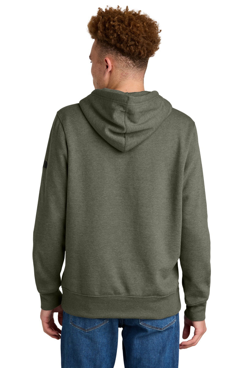 The North Face Sleeve Logo Pullover Hoodie - New Taupe Green Heather model back