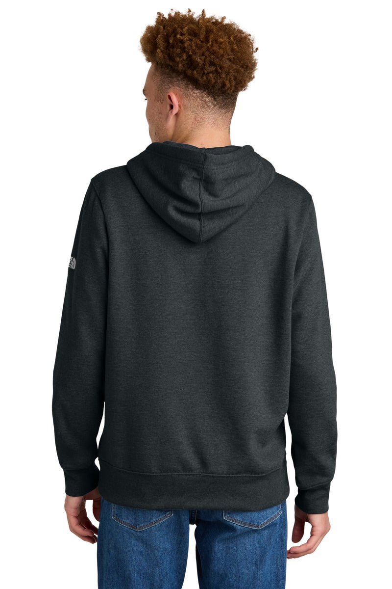 The North Face Sleeve Logo Pullover Hoodie - TNF Black Heather model back