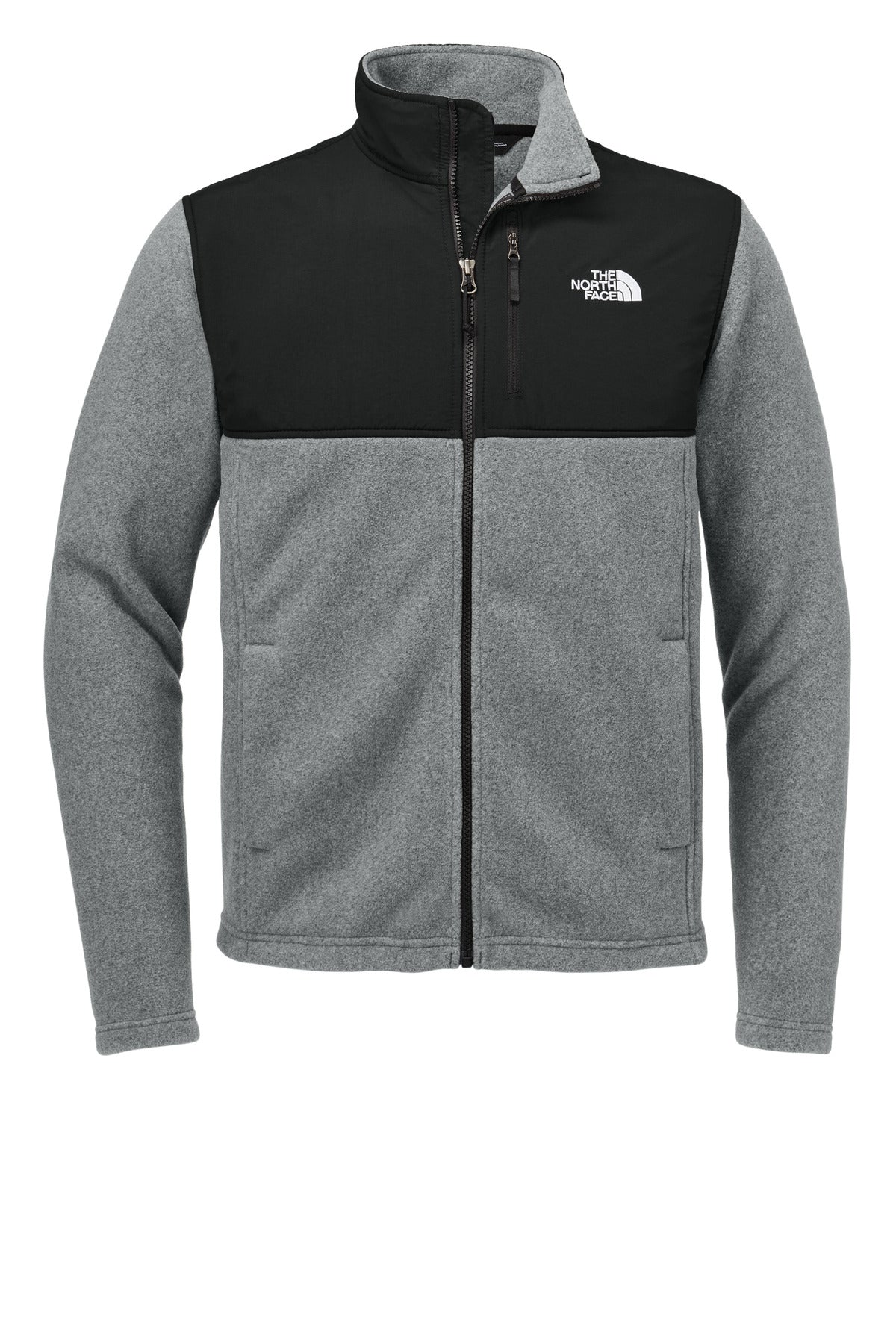 The North Face Highest Peak Full-Zip Fleece Jacket - TNF Medium Grey Heather/ TNF Black