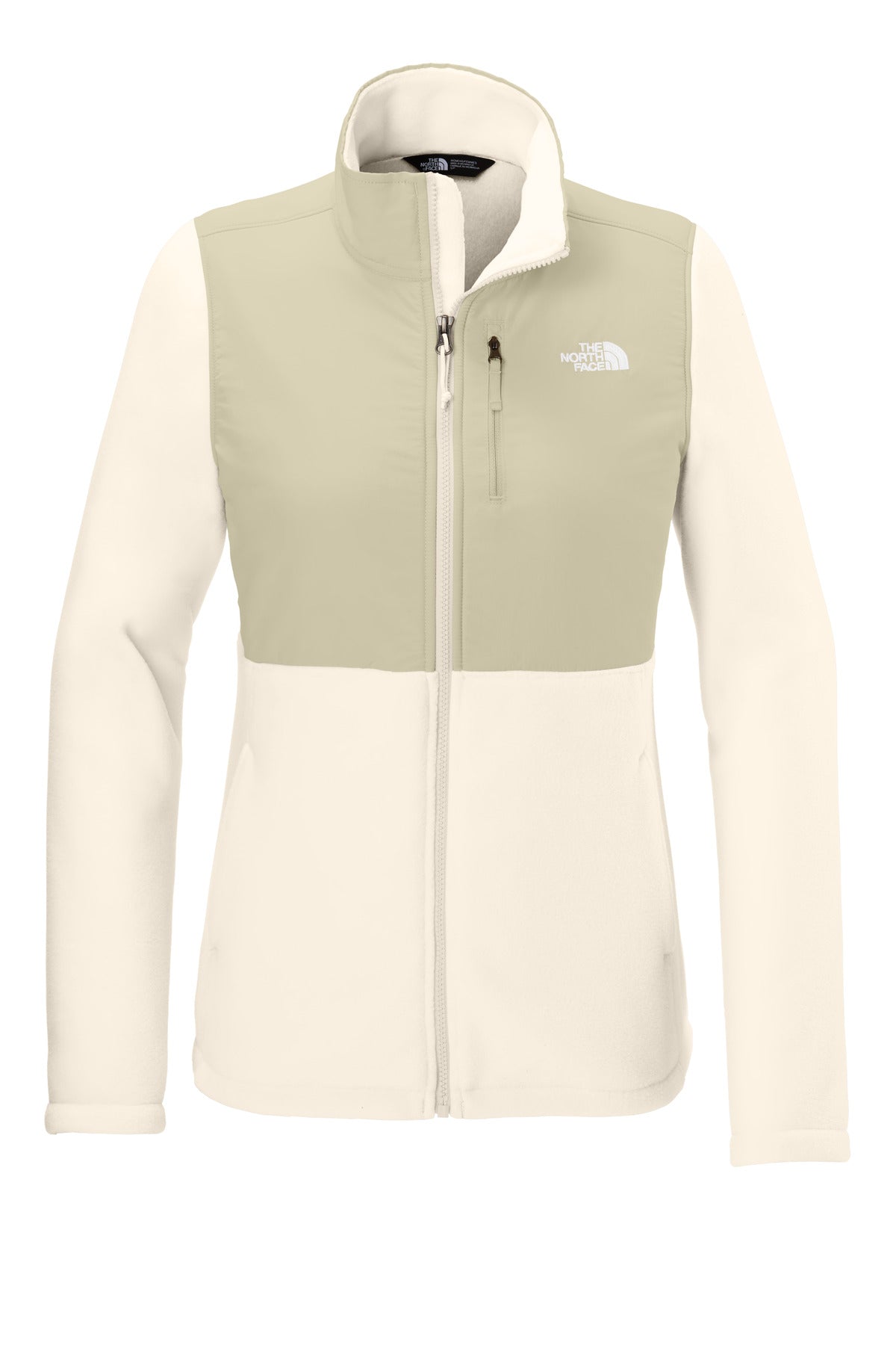 The North Face Women's Highest Peak Full-Zip Fleece Jacket - Gardenia White/ Gravel