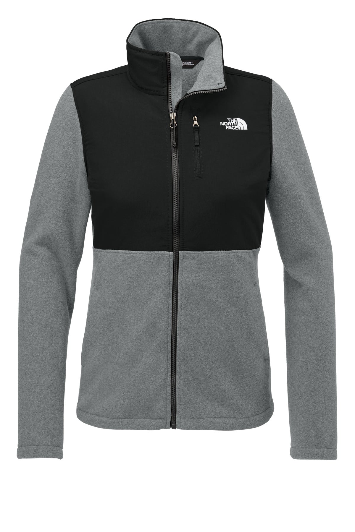The North Face Women's Highest Peak Full-Zip Fleece Jacket - TNF Medium Grey Heather/ TNF Black