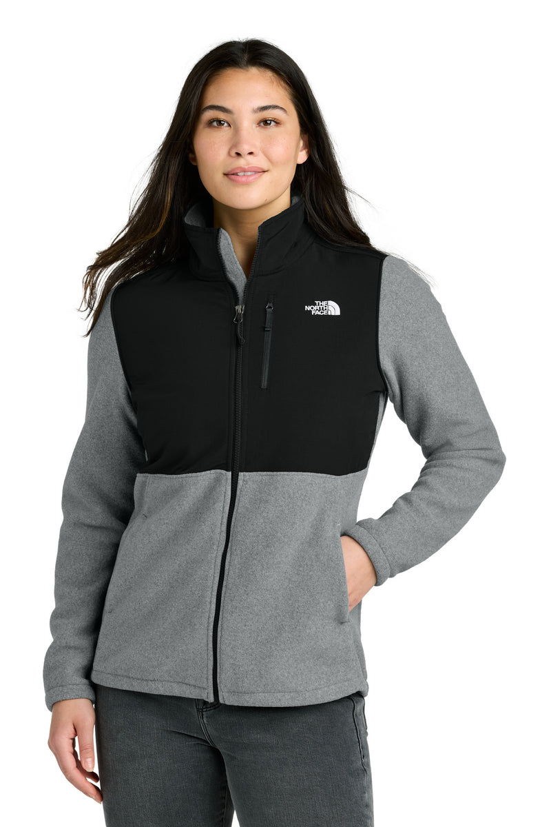 The North Face Women's Highest Peak Full-Zip Fleece Jacket - TNF Medium Grey Heather/ TNF Black