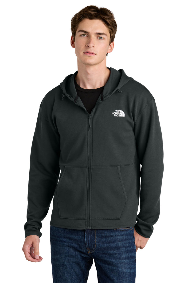 The North Face Double-Knit Full-Zip Hoodie - Asphalt Grey