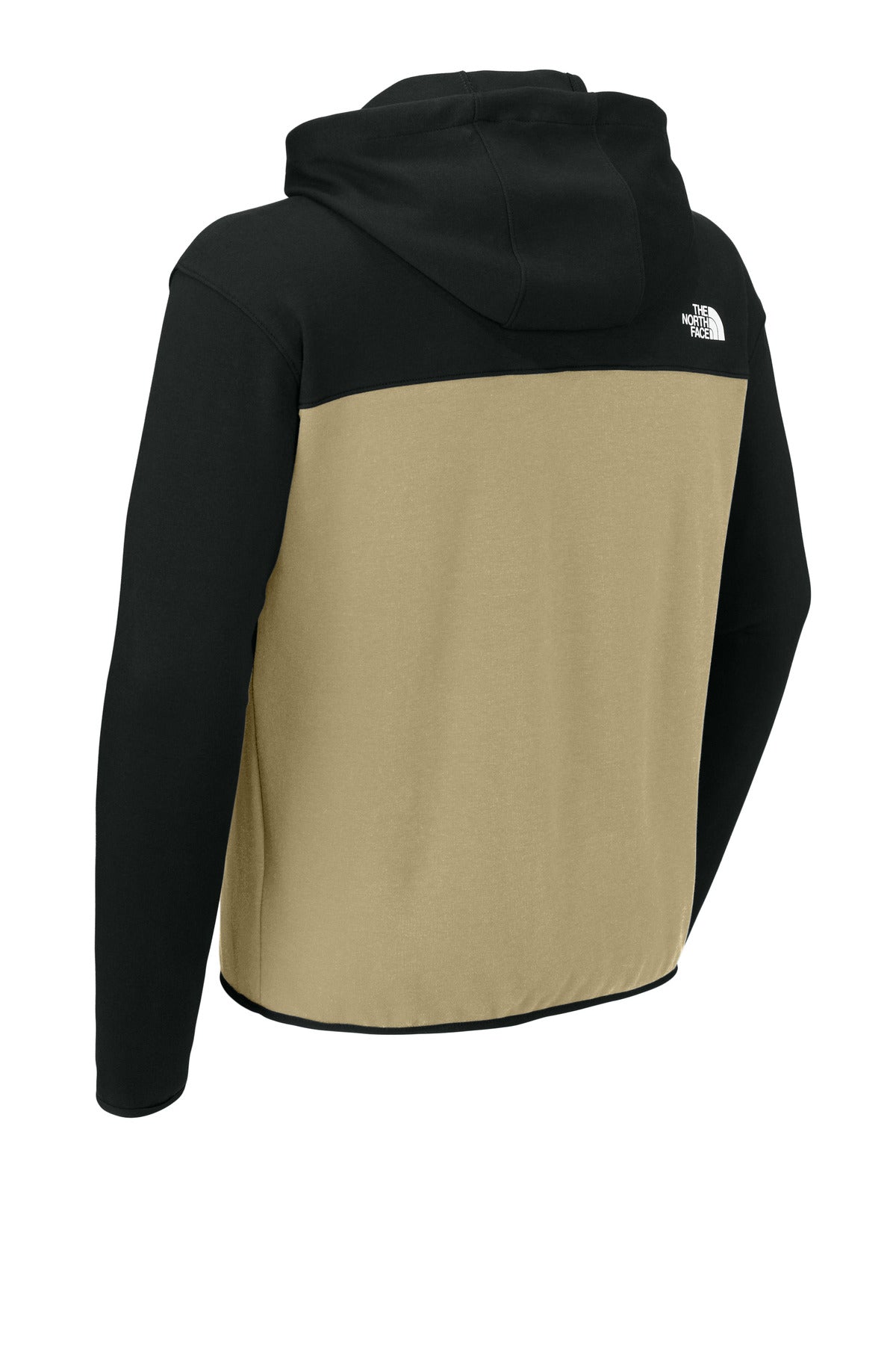 The North Face Double-Knit Full-Zip Hoodie - Khaki Stone/ TNF Black