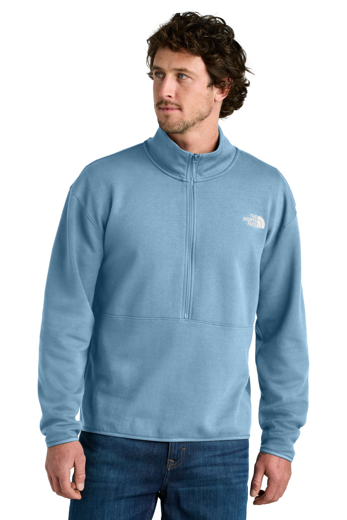 The North Face Double-Knit 1/2-Zip Fleece - Steel Blue