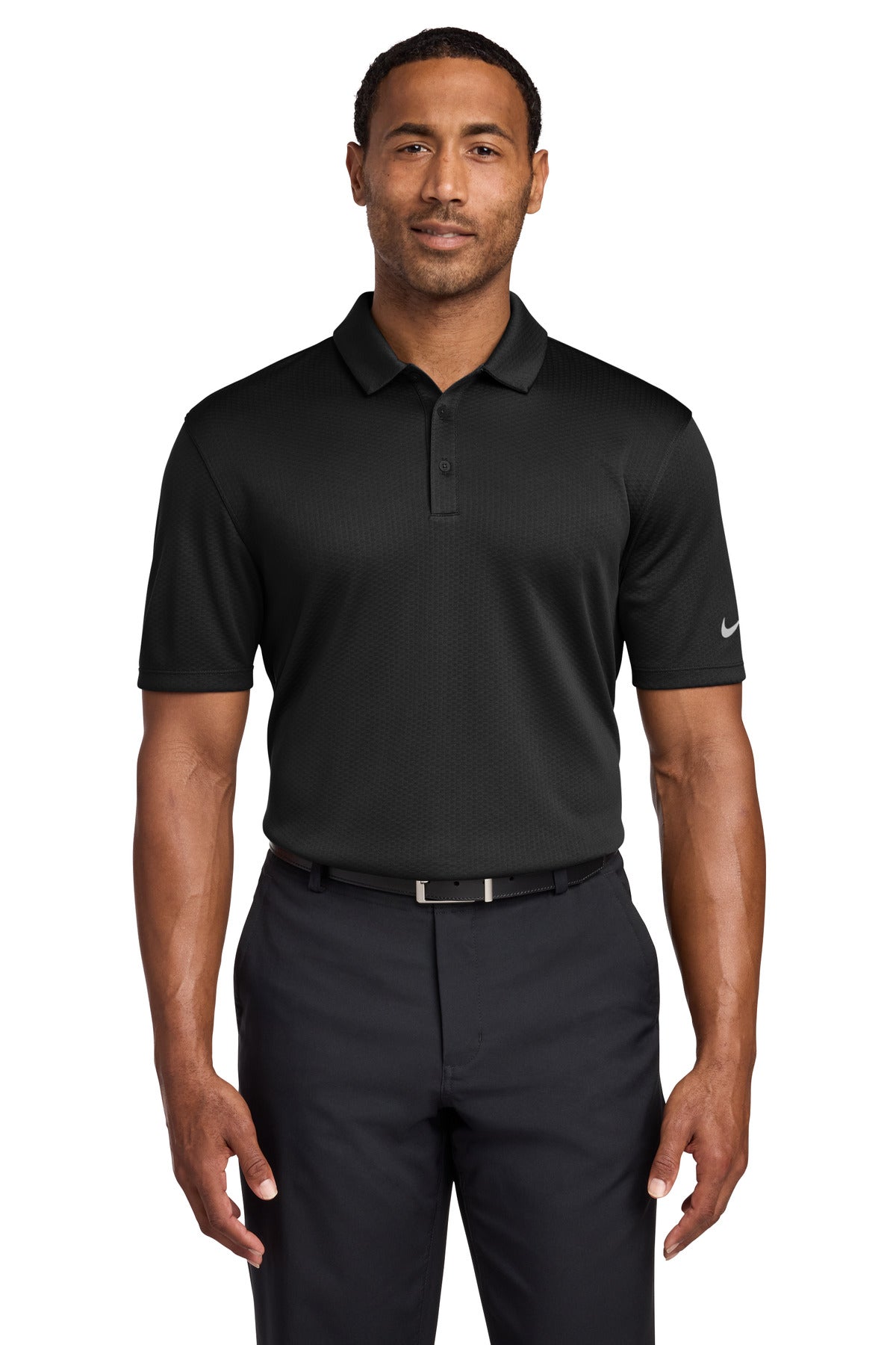 Nike Dri-FIT Hex Textured Polo - Black