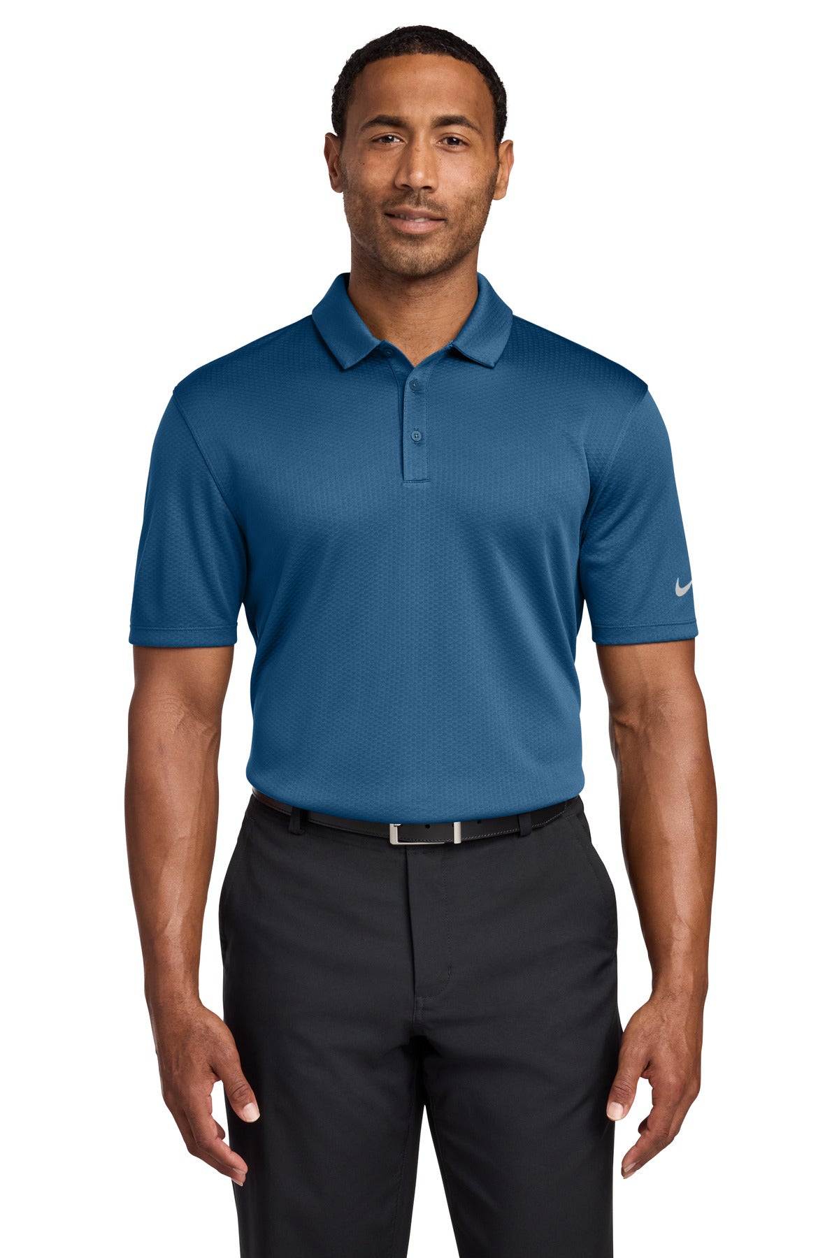 Nike Dri-FIT Hex Textured Polo - Court Blue