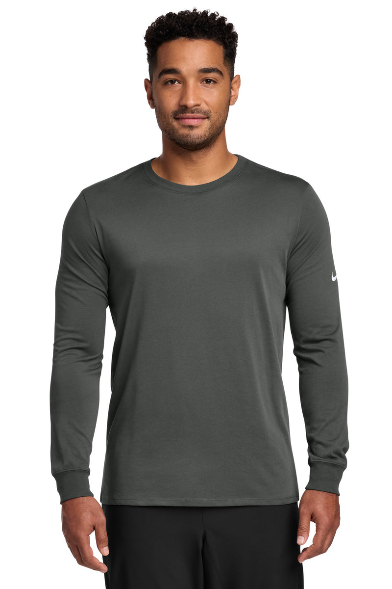 Nike Dri-FIT Cotton/Poly Long Sleeve Tee - Anthracite