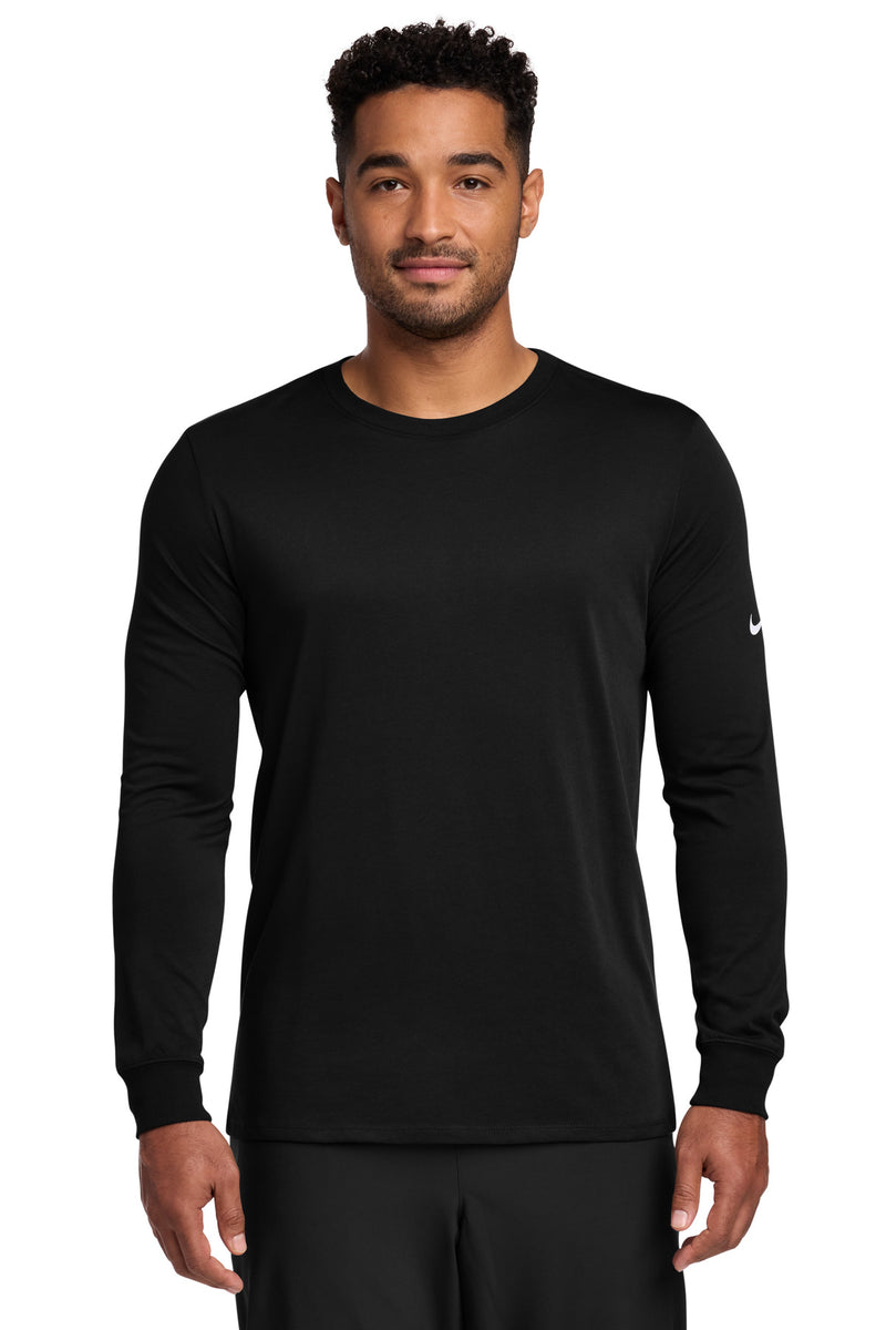 Nike Dri-FIT Cotton/Poly Long Sleeve Tee - Black