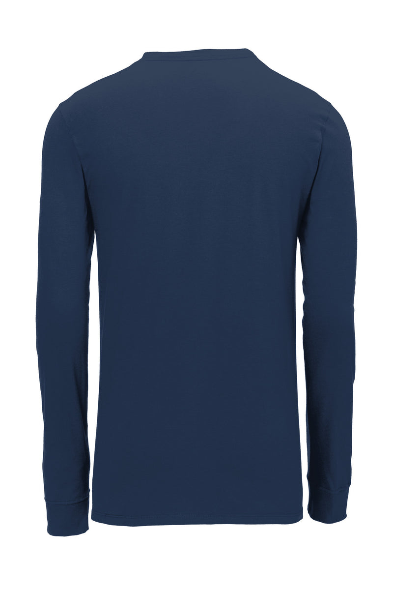 Nike Dri-FIT Cotton/Poly Long Sleeve Tee - College Navy