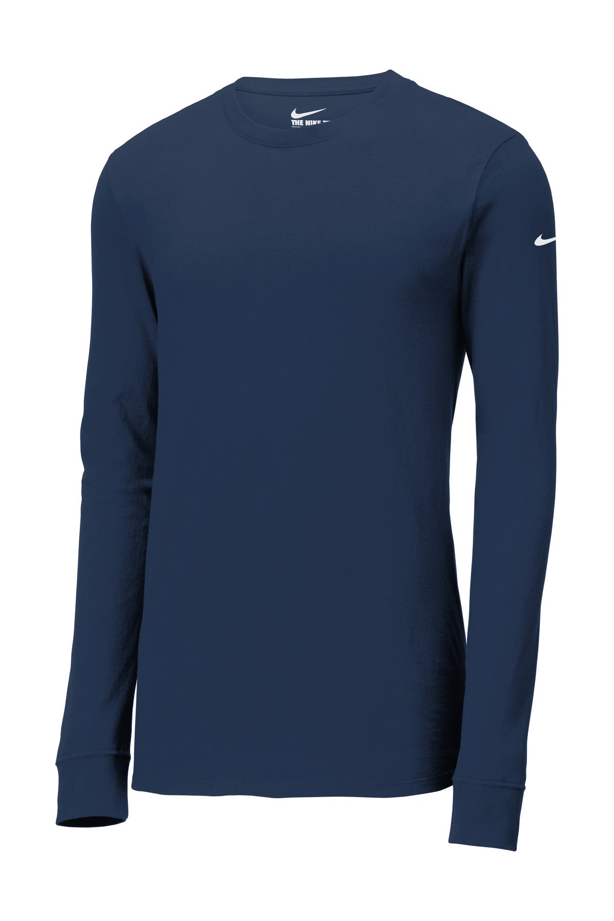 Nike Dri-FIT Cotton/Poly Long Sleeve Tee - College Navy
