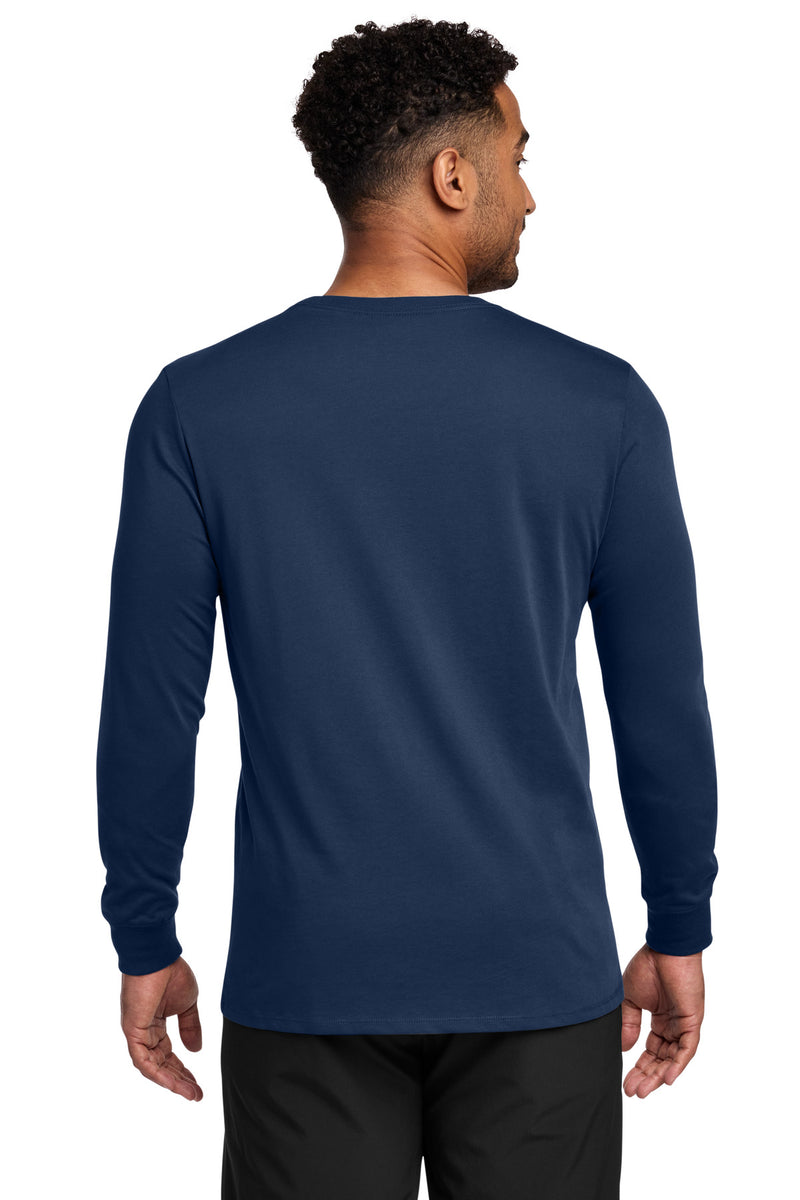 Nike Dri-FIT Cotton/Poly Long Sleeve Tee - College Navy