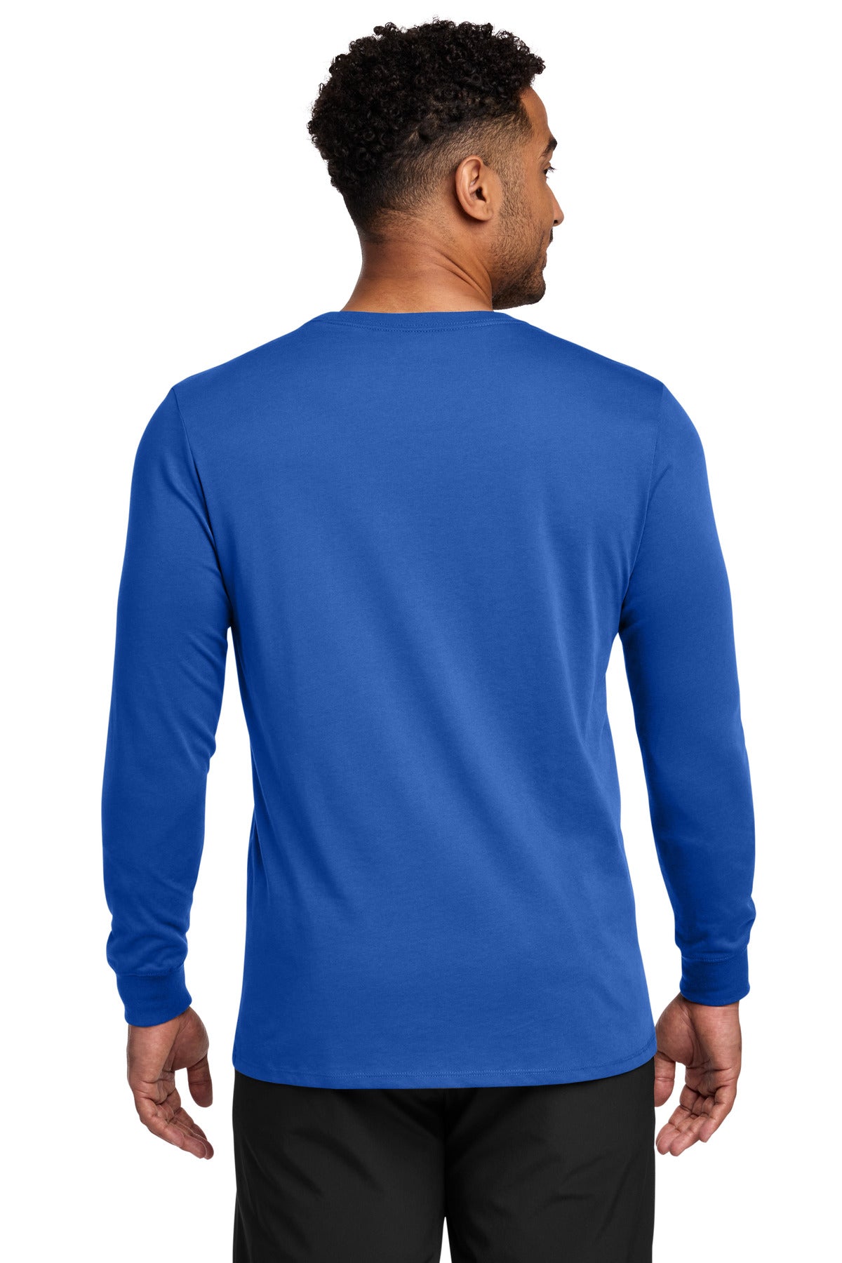 Nike Dri-FIT Cotton/Poly Long Sleeve Tee - Rush Blue