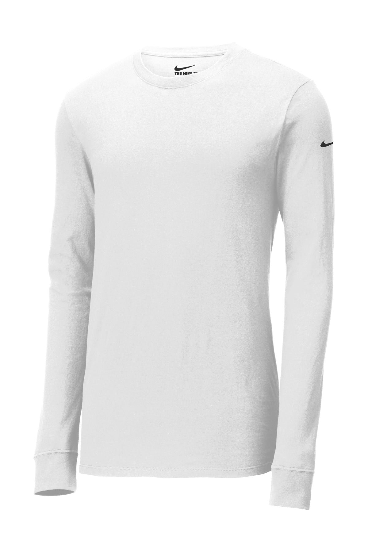 Nike Dri-FIT Cotton/Poly Long Sleeve Tee - White