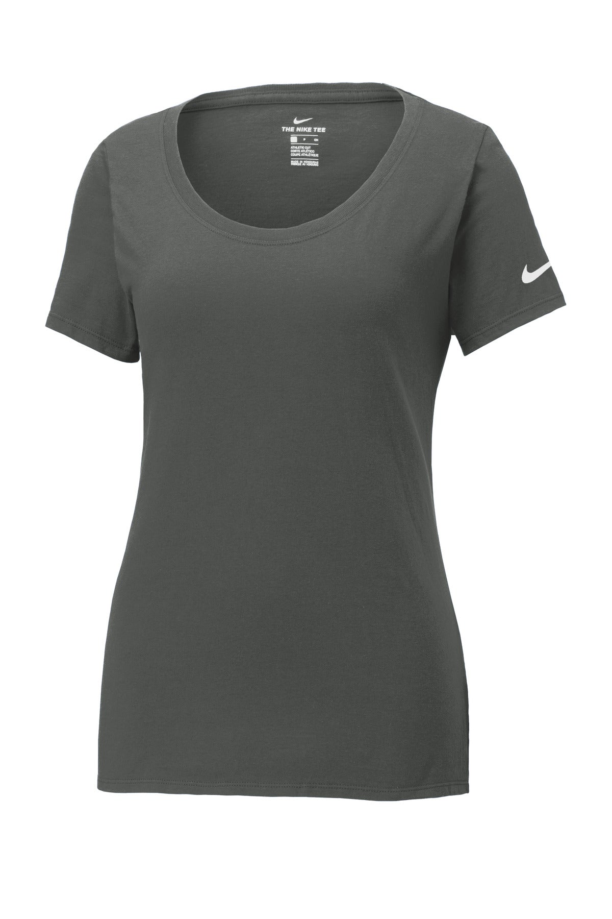 Nike Women's Dri-FIT Cotton/Poly Scoop Neck Tee - Anthracite