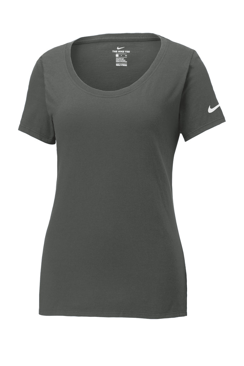 Nike Women's Dri-FIT Cotton/Poly Scoop Neck Tee - Anthracite