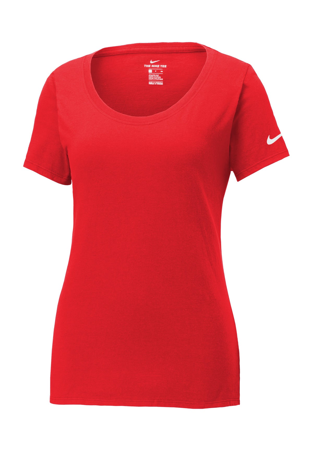 Nike Women's Dri-FIT Cotton/Poly Scoop Neck Tee - University Red