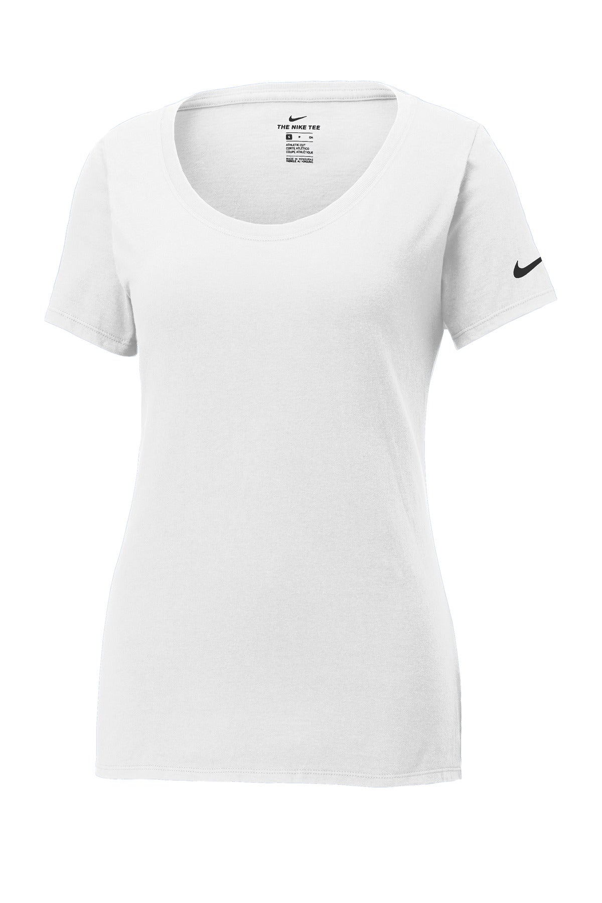 Nike Women's Dri-FIT Cotton/Poly Scoop Neck Tee - White