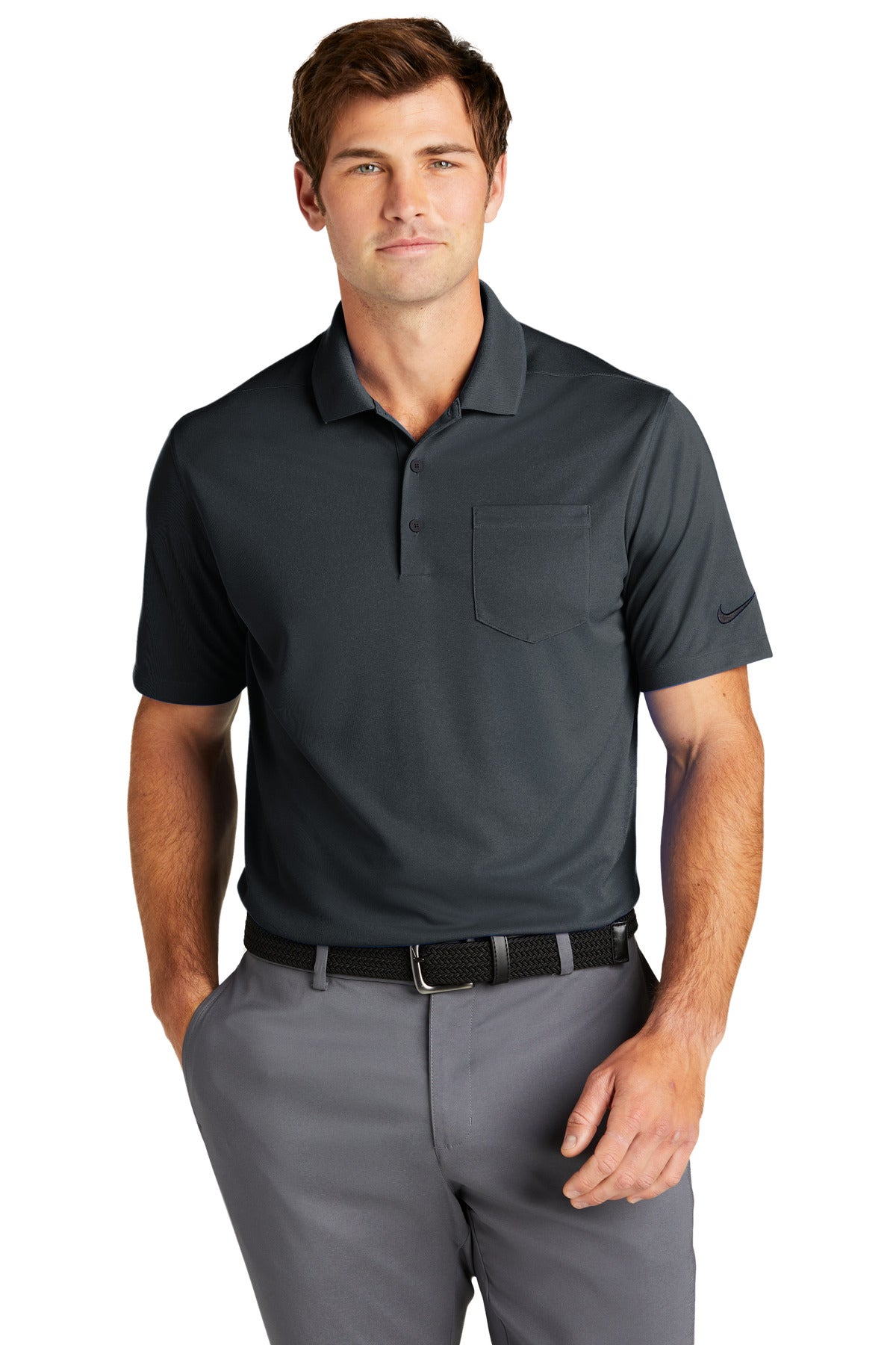 Nike Dri-FIT Micro Pique 2.0 Pocket Polo - Anthracite