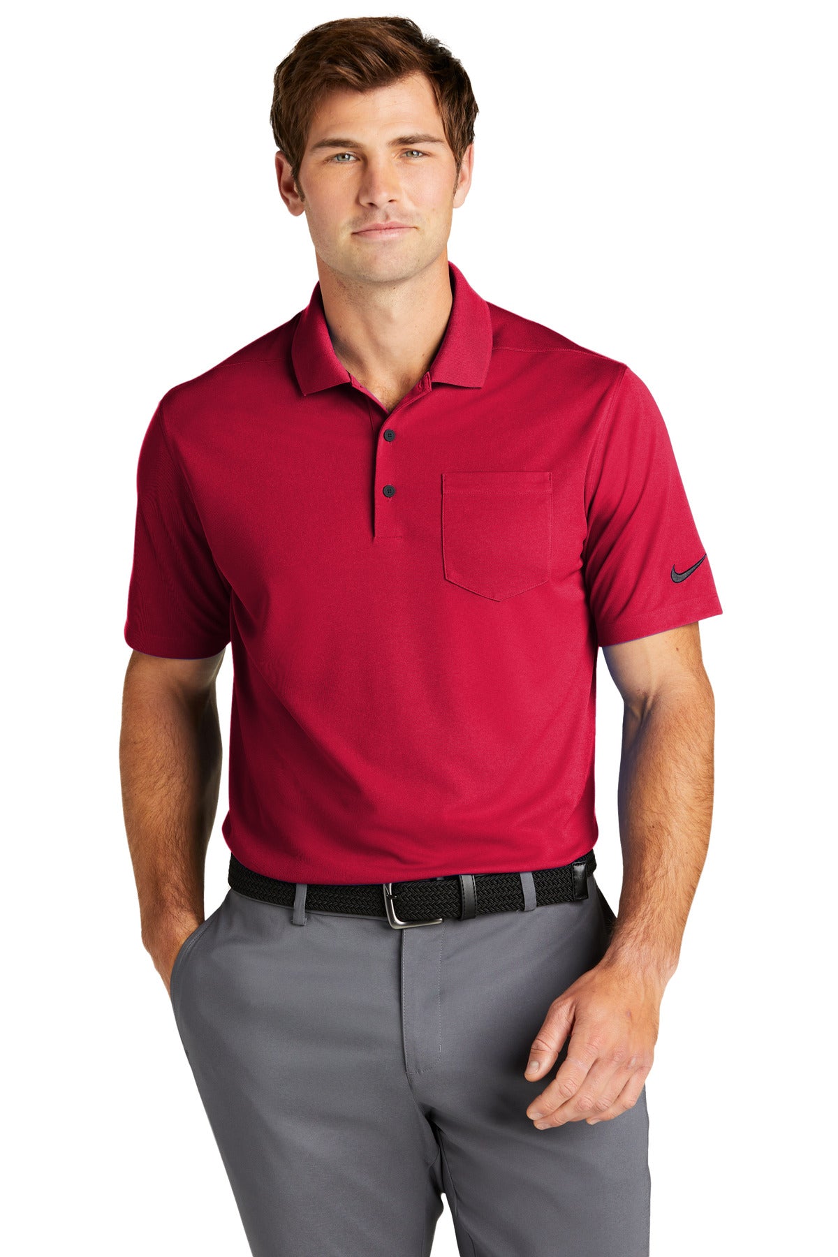 Nike Dri-FIT Micro Pique 2.0 Pocket Polo - University Red