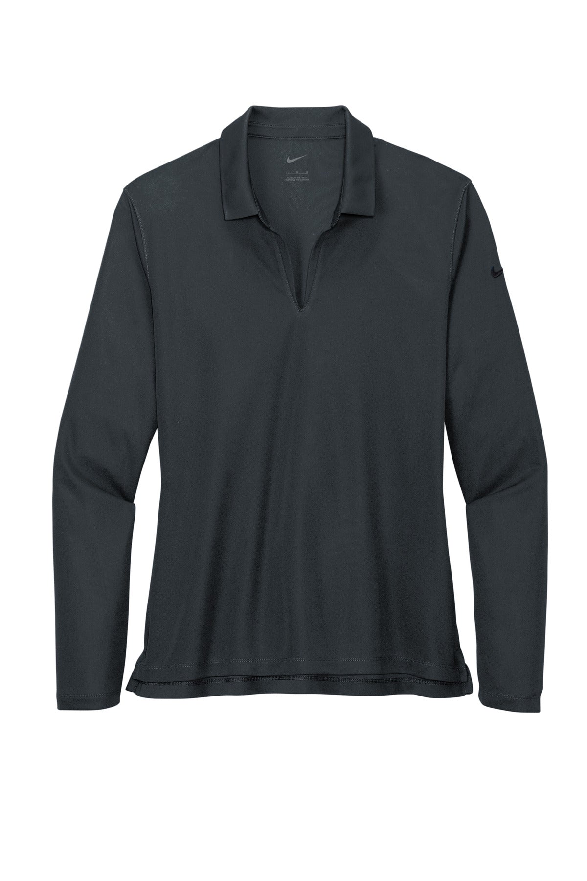 Nike Women's Dri-FIT Micro Pique 2.0 Long Sleeve Polo - Anthracite
