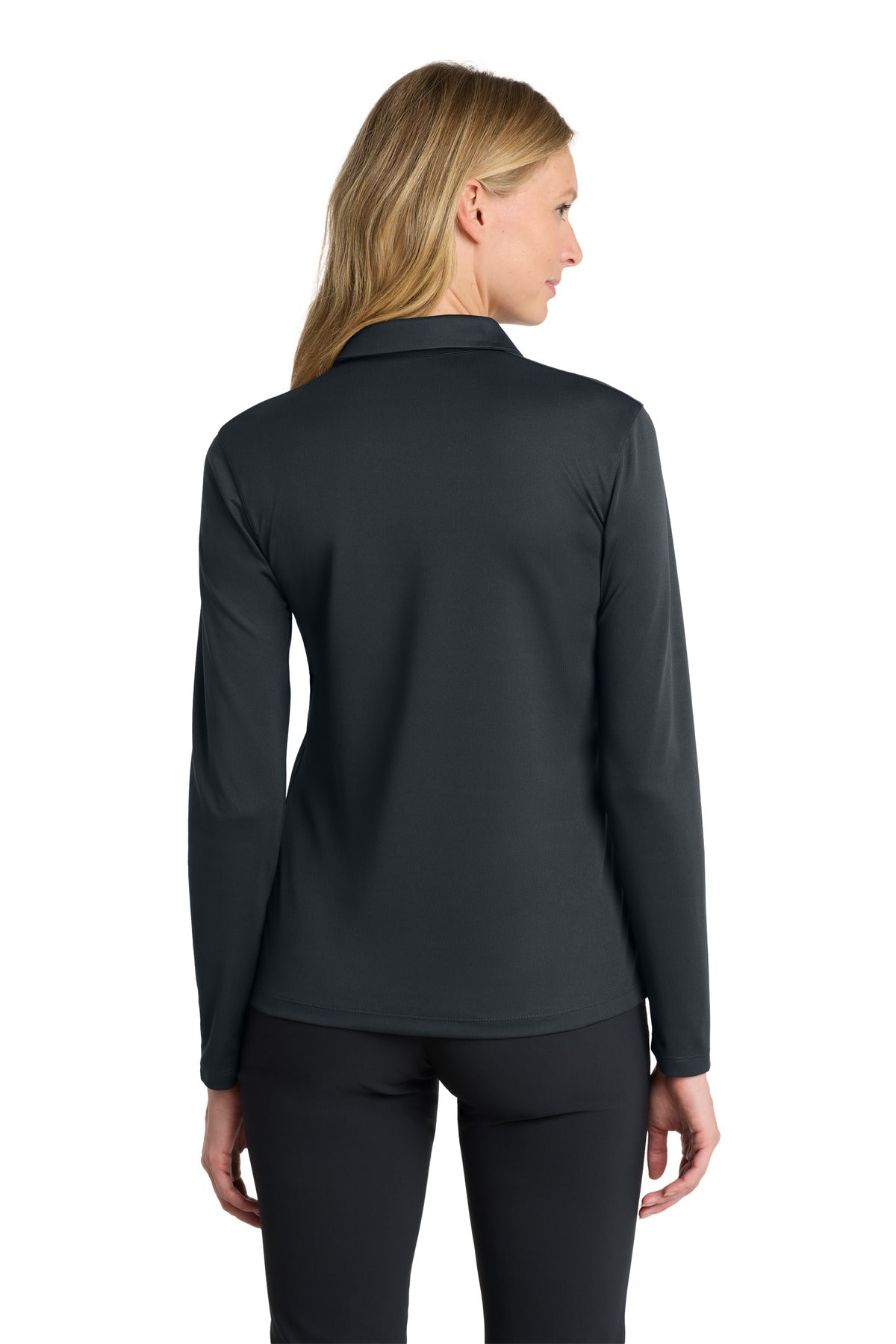 Nike Women's Dri-FIT Micro Pique 2.0 Long Sleeve Polo - Anthracite