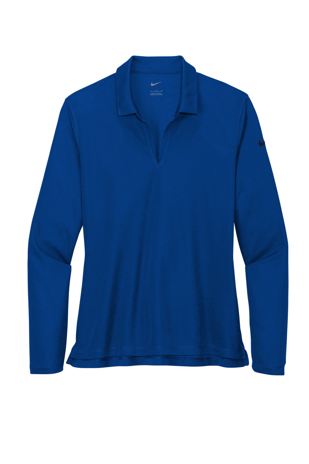 Nike Women's Dri-FIT Micro Pique 2.0 Long Sleeve Polo - Gym Blue