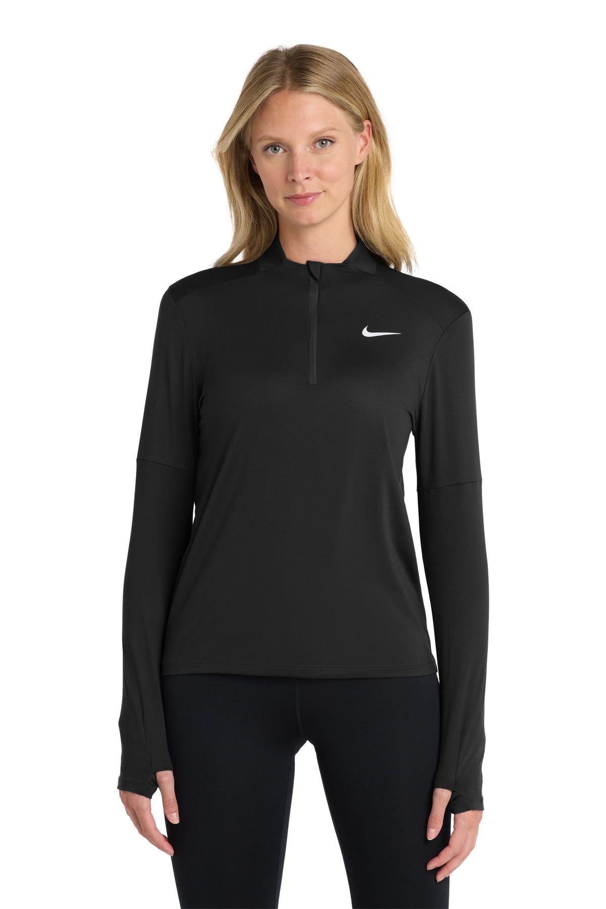 Nike Women's Dri-FIT Element 1/2-Zip Top - Black