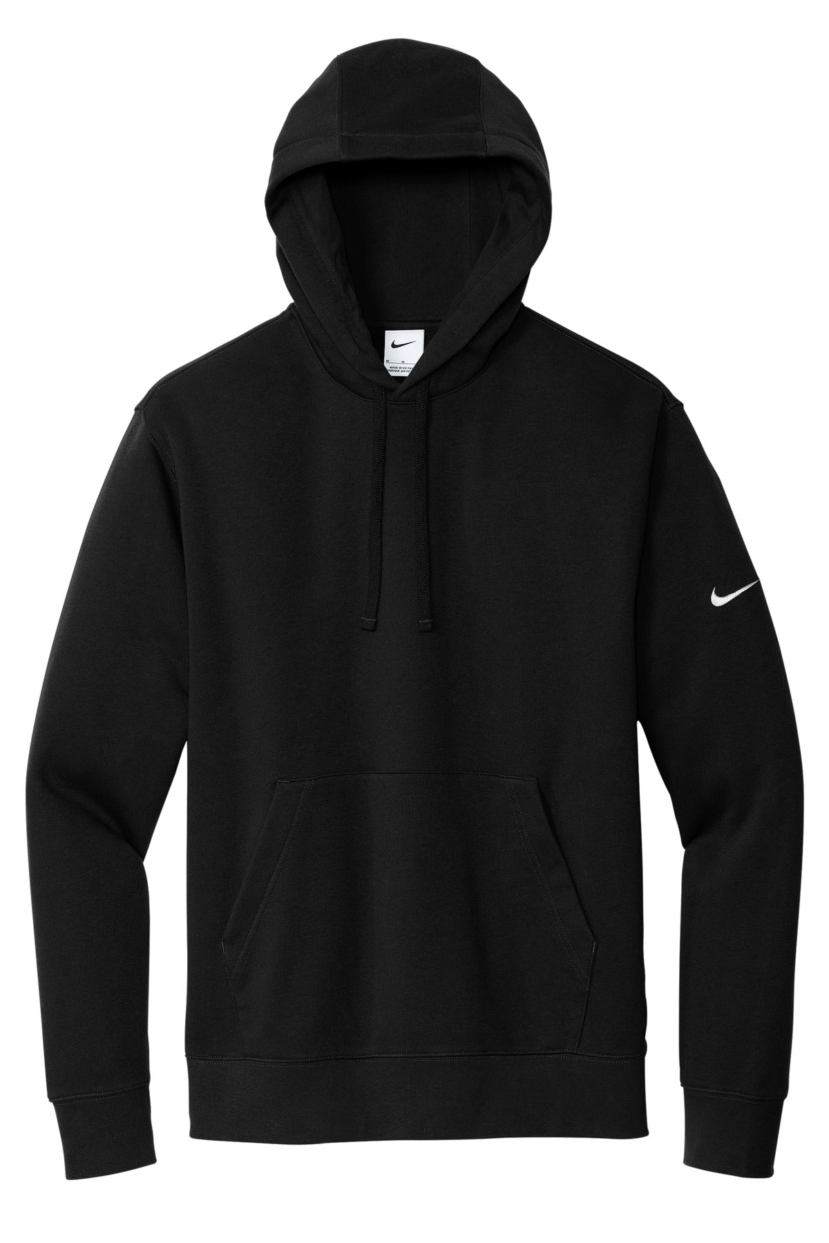 Nike Club Fleece Sleeve Swoosh Pullover Hoodie - Black