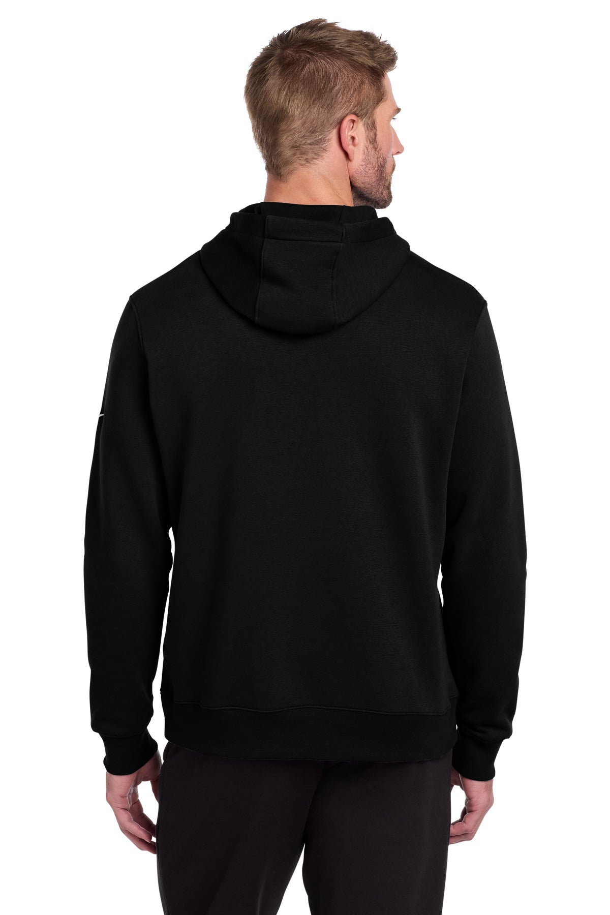 Nike Club Fleece Sleeve Swoosh Pullover Hoodie - Black