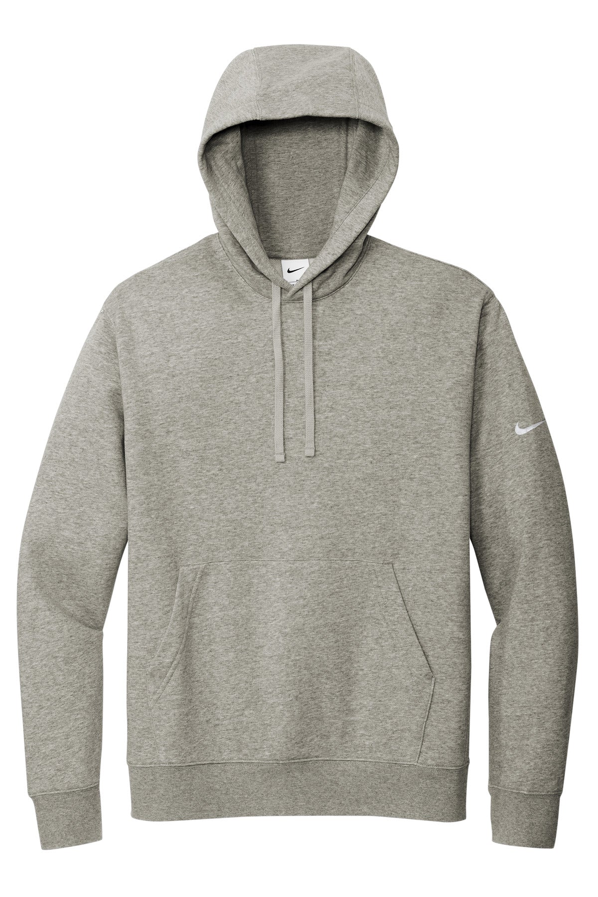 Nike Club Fleece Sleeve Swoosh Pullover Hoodie - Dark Grey Heather