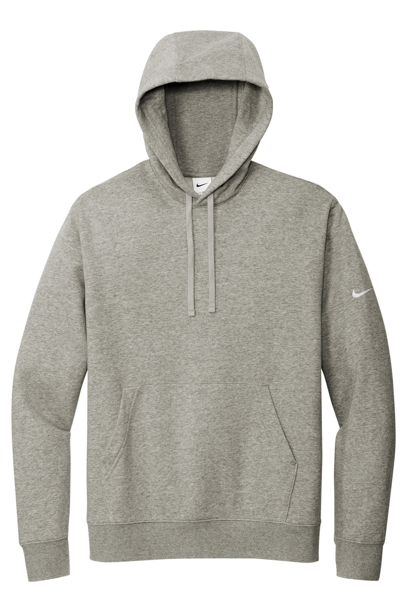 Nike Club Fleece Sleeve Swoosh Pullover Hoodie - Dark Grey Heather