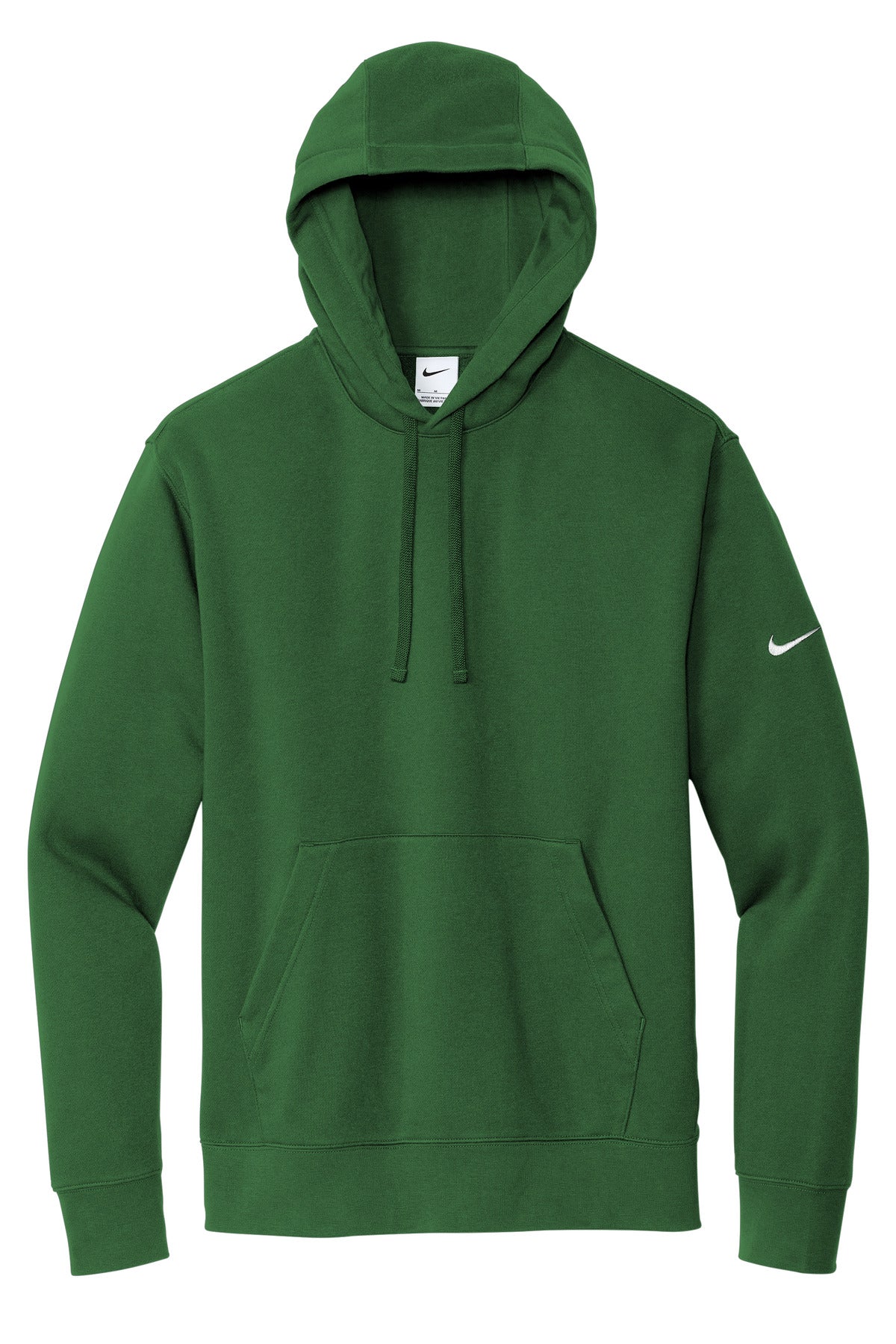 Nike Club Fleece Sleeve Swoosh Pullover Hoodie - Gorge Green