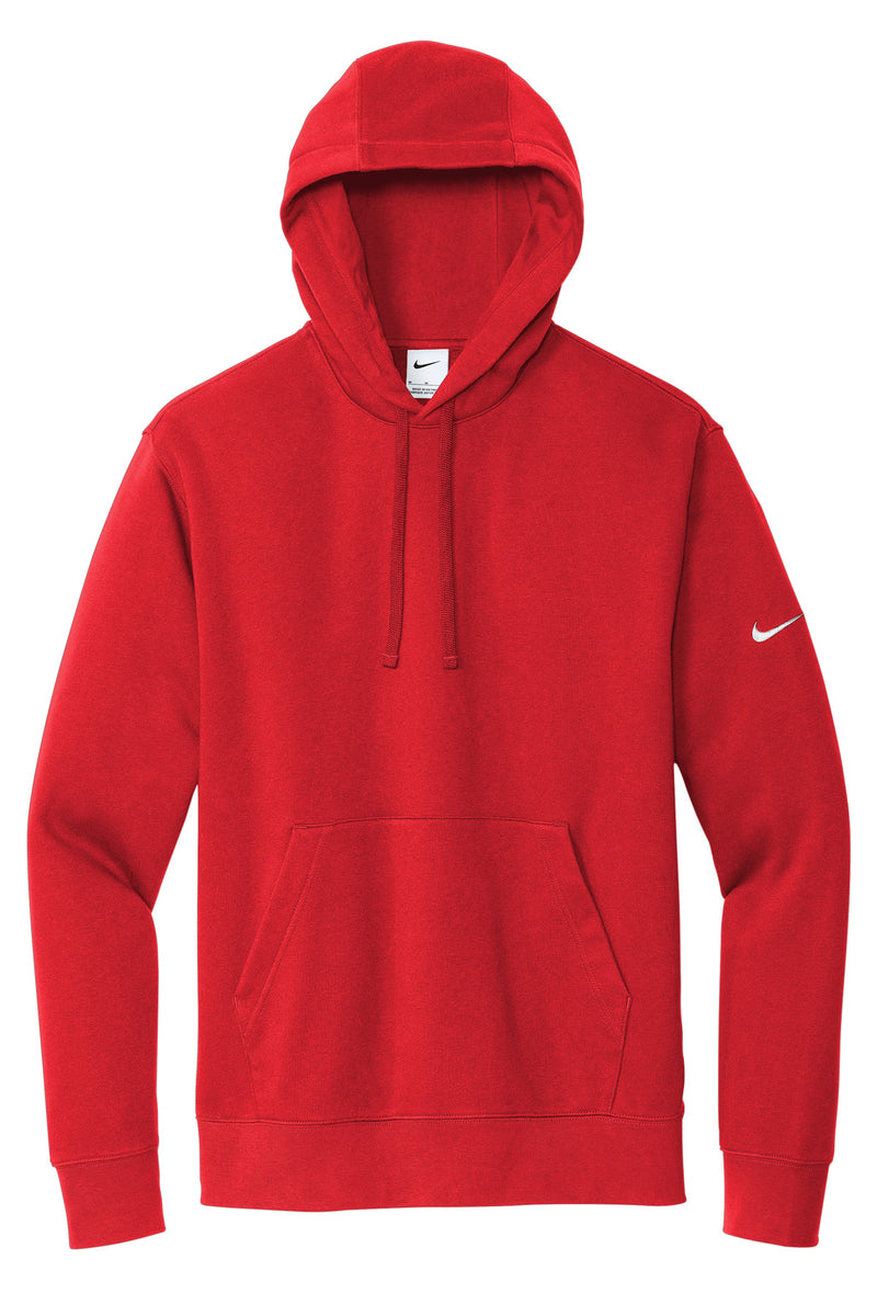 Nike Club Fleece Sleeve Swoosh Pullover Hoodie - University Red