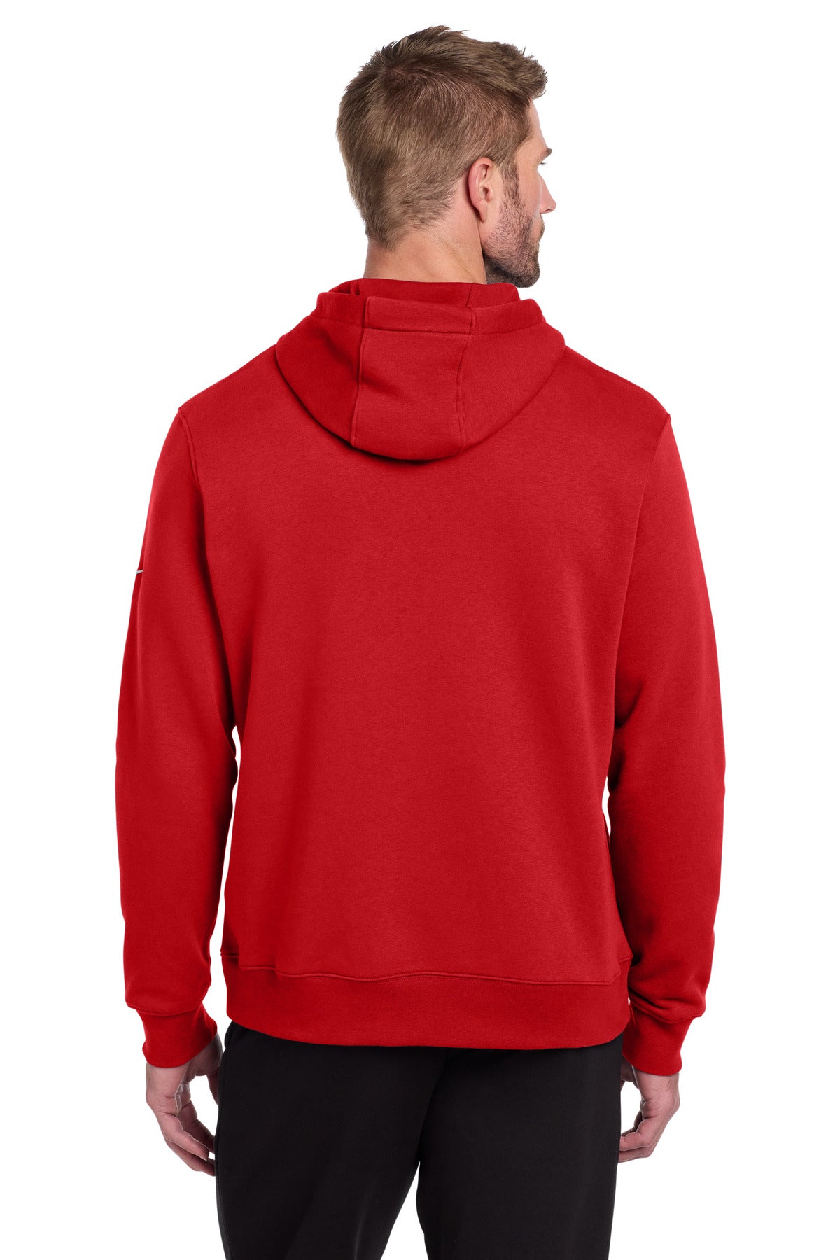 Nike Club Fleece Sleeve Swoosh Pullover Hoodie - University Red