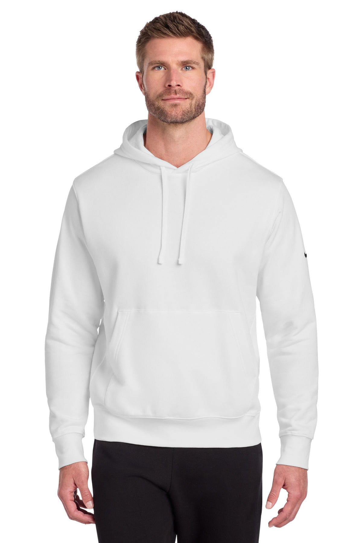 Nike Club Fleece Sleeve Swoosh Pullover Hoodie - White