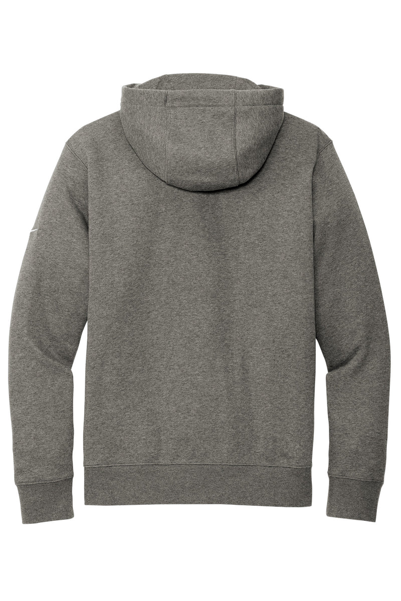 Nike Club Fleece Sleeve Swoosh Full-Zip Hoodie - Charcoal Heather
