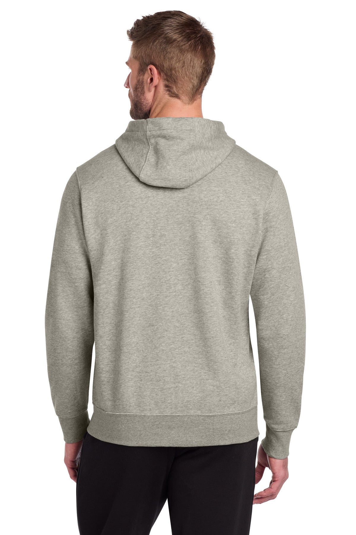 Nike Club Fleece Sleeve Swoosh Full-Zip Hoodie - Dark Grey Heather