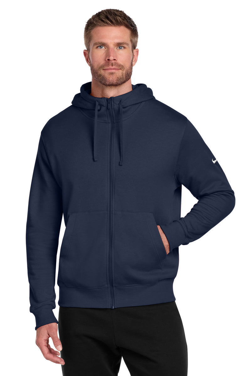 Nike Club Fleece Sleeve Swoosh Full-Zip Hoodie - Midnight Navy