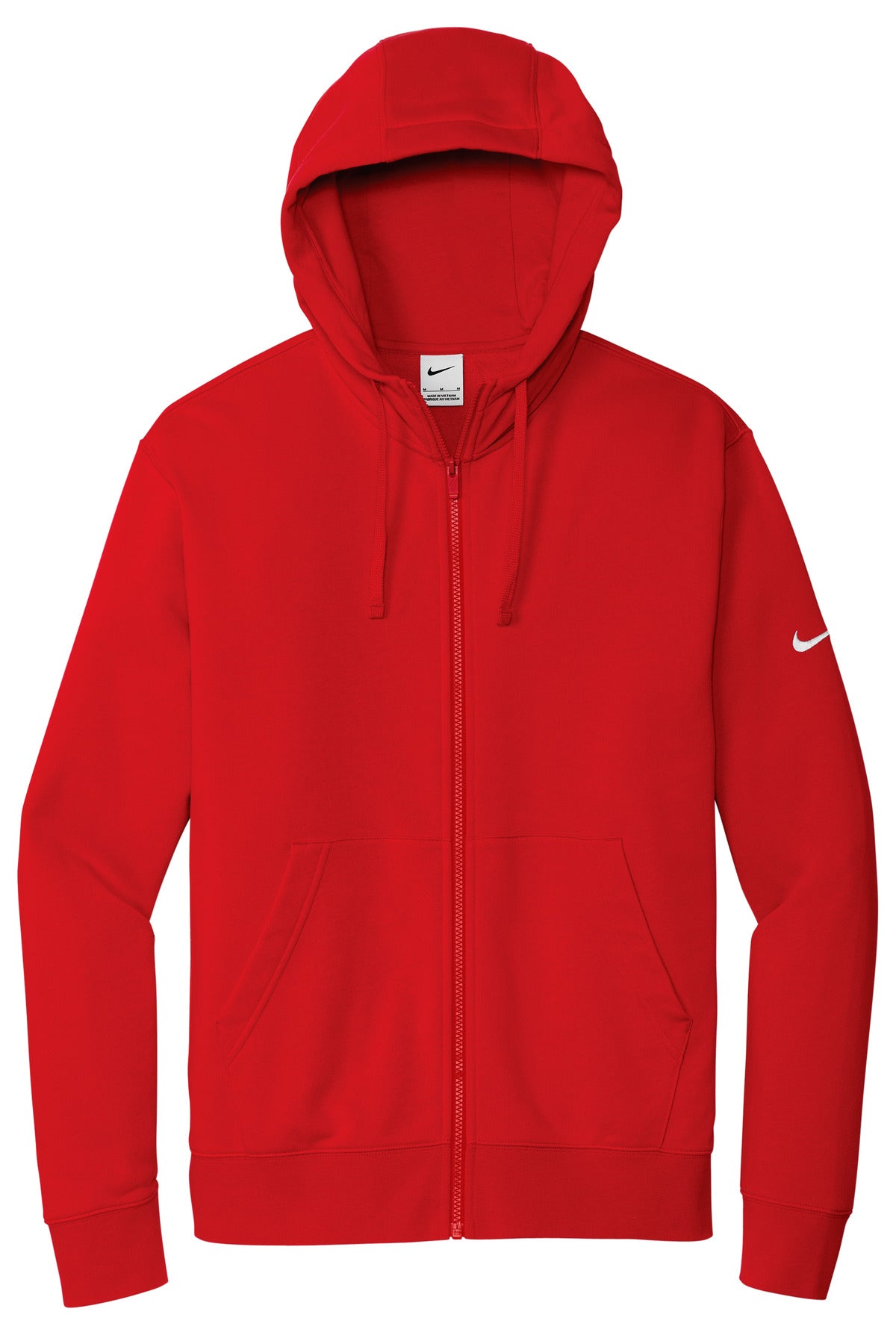 Nike Club Fleece Sleeve Swoosh Full-Zip Hoodie - University Red