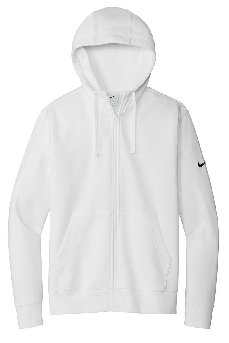 Nike Club Fleece Sleeve Swoosh Full-Zip Hoodie - White